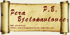 Pera Bjelopavlović vizit kartica